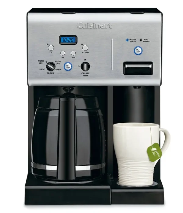 Cuisinart 12 Cup Programmable Coffee Maker with Hot Water System - Black/Silver
