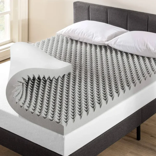 Best Price Mattress Mellow 4 inch Egg Crate Memory Foam Mattress Topper with Infusion, Twin XL