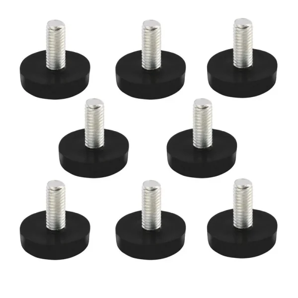 Home Office Table Desk Glide Leveling Foot M6x15mm Thread Black 8pcs