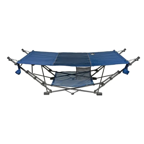 Zenithen #OC582S-BD Full-Sized Portable Folding Out/Indoor Hammock, Blue