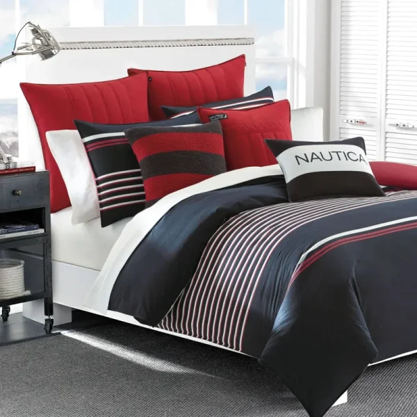 Nautica Mineola Full/Queen Duvet Cover Set - Navy