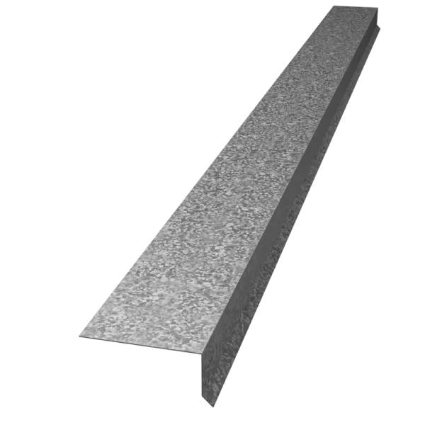 Able Sheet Metal 2 in. x 3 in. 26-Gauge Galvanized Steel Grip/Drip Edge Flashing, 10 ft.