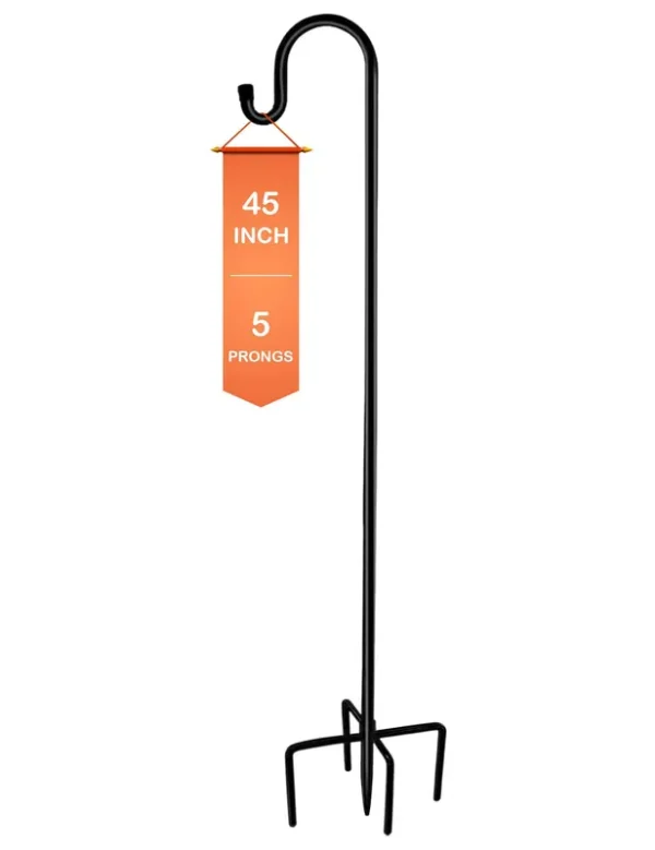 Ottsuls Shepherd-Hooks Adjustable for Bird-Feeder Lantern Plant-Hook Garden-Stake - Plant Stand Hanger for Outdoor Flower Basket, Bird Feeder Hanger