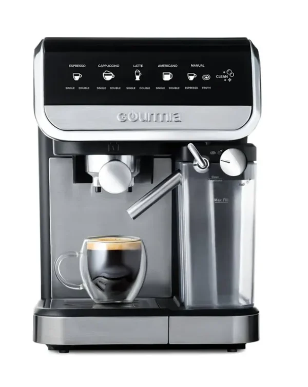 Gourmia GCM4230 8-in-1 One-Touch Espresso, Cappuccino, Latte & Americano Maker with Automatic Frothing