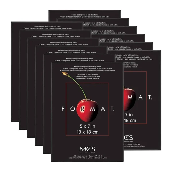 MCS 5x7 inch Format Frame 12-Pack Black (65472)