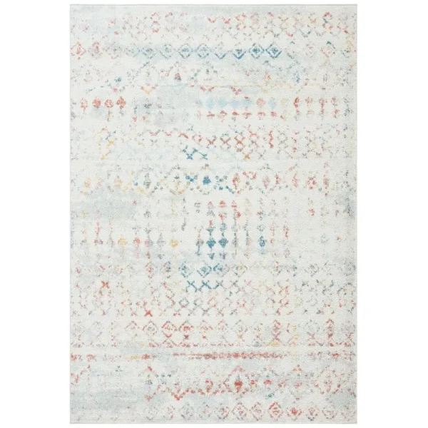 Sachiko Power Loom Ivory/Pink Rug Bungalow Rose Rug Size: Rectangle 6' x 9'
