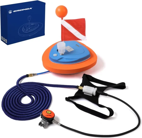 Base Upgraded Scuba Diving Ventilator Tankless Diving System.Portable Rechargeable Scuba Diving Tank. Waterproof Air Compressor .Swimming Pool Toys Diving Toys.Dive without Tanks