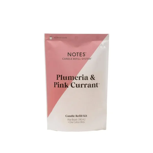 Notes Candle Refill Kit Plumeria & Pink Currant