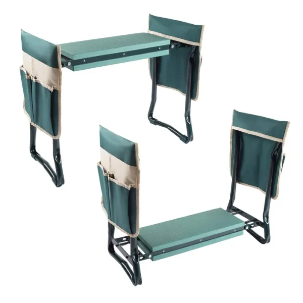 Pure Garden Tool Pouches & Handles Gardening Kneeling Bench-Foldable Foam Pad Stool Green