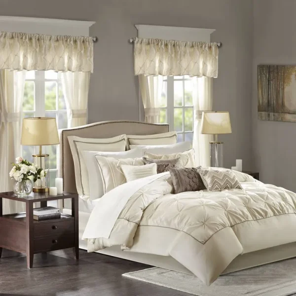Paolo 24 Piece Comforter Bed-in-a-Bag Darby Home Co Size: Queen Comforter + 23 Additional Pieces, Color: Ivory