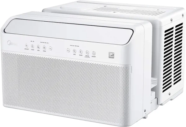 2025 Midea U-Shaped Inverter Window Air Conditioner 12.000BTU with Open Window Flexibility. Robust Installation.Extreme Quiet. 35% Energy Saving. Smart Control. Alexa. Remote. Bracket Included (Renewed)