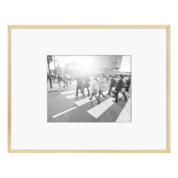 18.4" x 14.4" Matted to 8" x 10" Thin Metal Gallery Frame Brass - Project 62