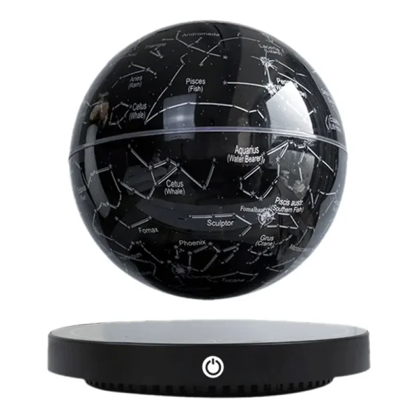 Magnetic Levitation Planet Light - Office Decor - Floating Globe Levitating Globe with LED Lights 360 Rotating Floating Globes for Home Desk Decor Tech for Kids Teacher Friend