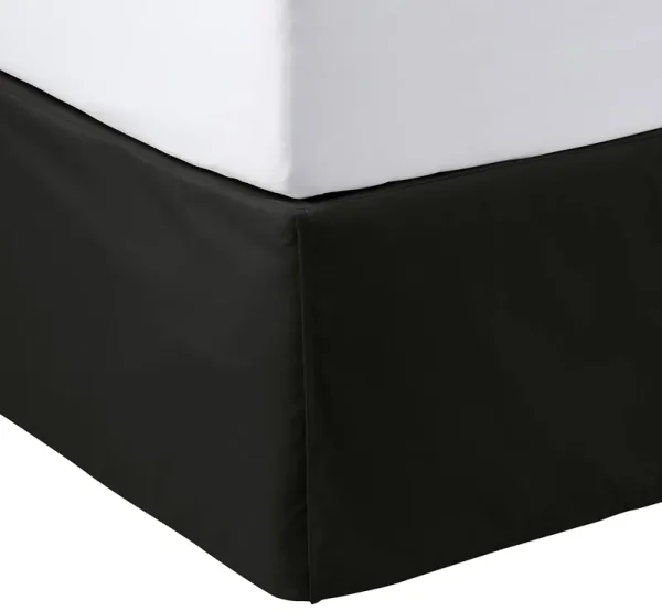 Basics Pleated Bed Skirt - Queen, Black