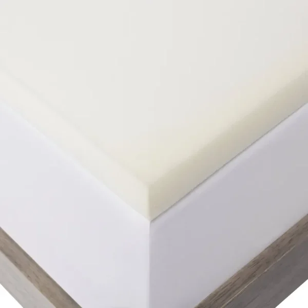 Lucid 2-Inch Solid Foam Mattress Topper with Premium Mattress Protector Twin XL