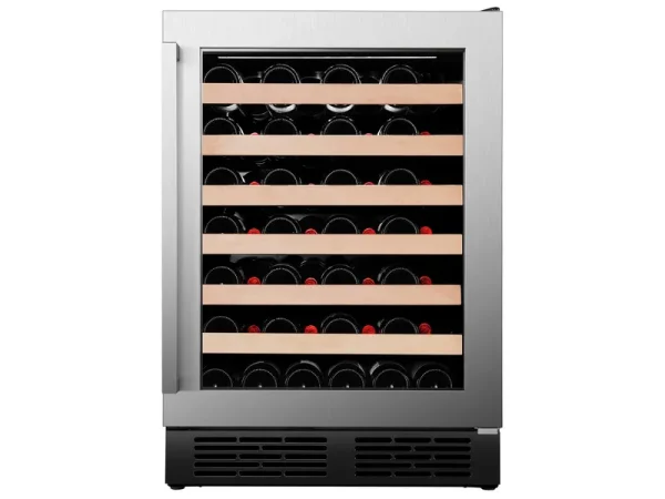 54-Bottle Freestanding or Built-In Stainless Steel Wine Cooler