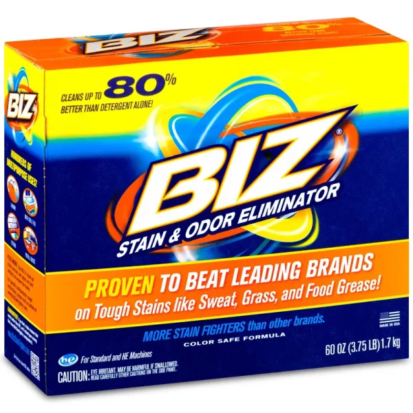Biz Stain and Odor Eliminator Powder for Tough Stains, 60 oz