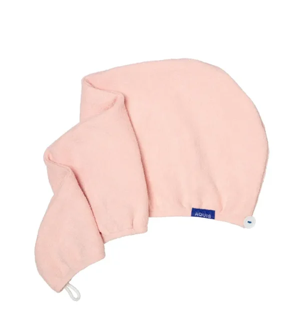 Aquis Hair Wrap Drying Towel Tool Recycled Microfiber - Lotus Pink