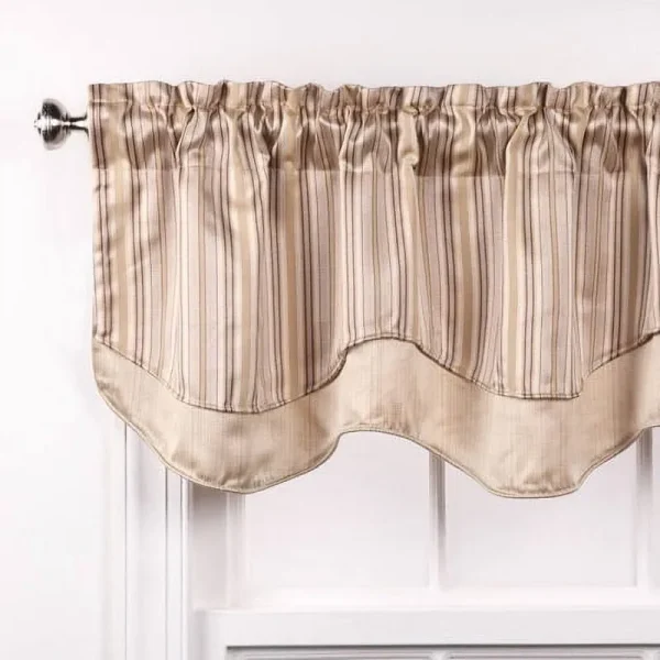 Windsor Jacquard Layered Valance Color Linen