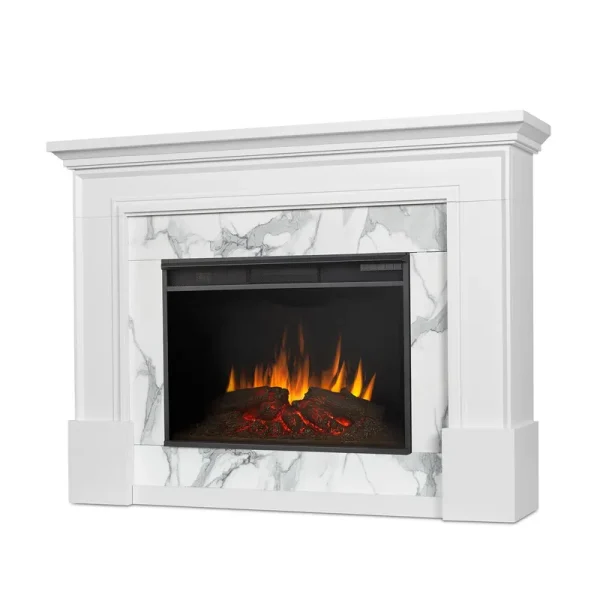 Real Flame Merced Grand Electric Fireplace in White