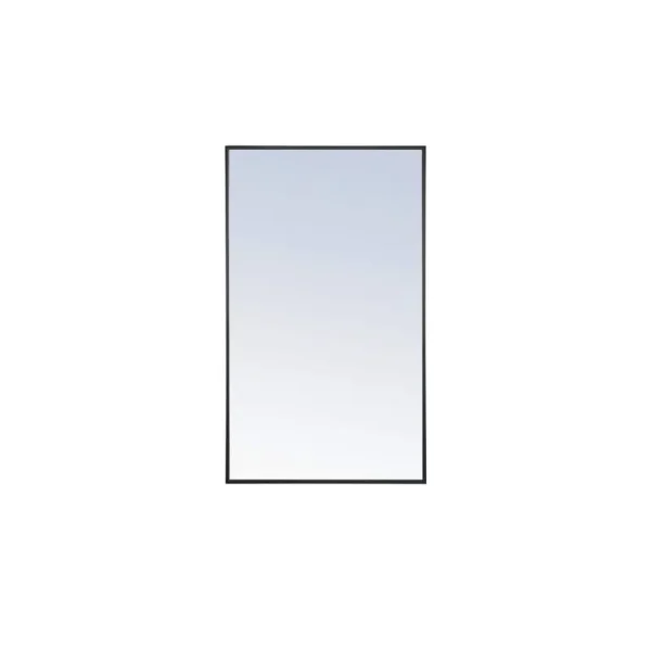Medium Rectangle Black Modern Mirror (40 in. H x 24 in. W)