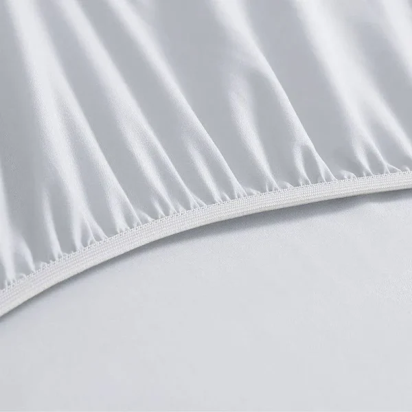 Swift Home Double Brushed Microfiber 16-inch Deep Pocket Single Fitted Sheet - Secure Fit for 14 inch- 18 inch Deep Mattress Twin - White