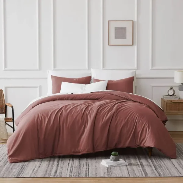 Southshore Fine Living Oversized 2-Piece Ultra-Soft Duvet Cover Set with Sham Marsala Twin/Twin XL