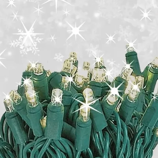 5mm LED Strobe Lights, SuperSpark, Warm White Strobe Light String, 50 Bulbs, 6 Spacing