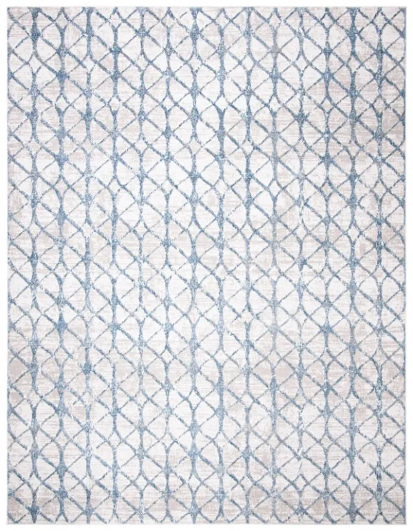 Safavieh Amelia Floella Geometric Distressed Area Rug, Grey/Blue, 5'3" x 5'3" Square