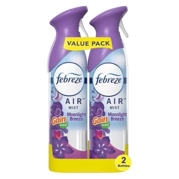 Febreze Air Air Refresher, with Gain Scent Moonlight Breeze, Value Pack - 2 pack, 8.8 oz bottles