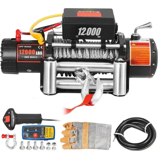 Truck Winch - 2000 lbs Electric Winch. 26m Cable. Wireless Remote Control
