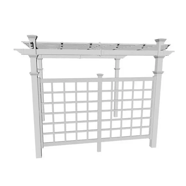 New England Arbors VA42075 10' Privacy Trellis White