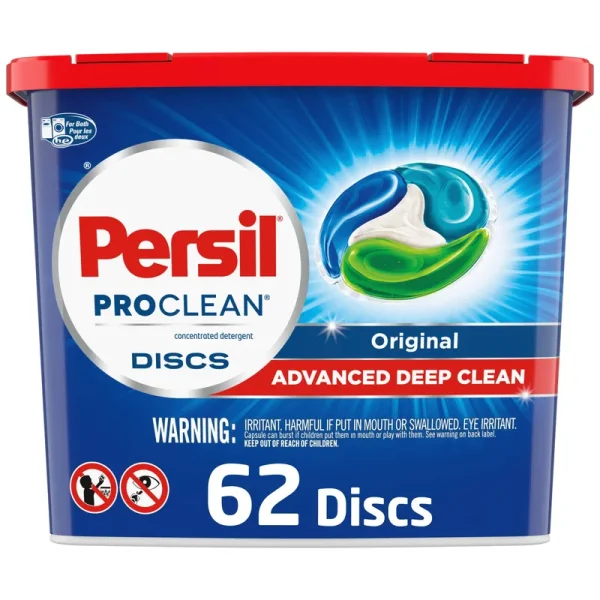 Persil Detergent, Concentrated, Original, Discs - 62 discs, 54.6 oz