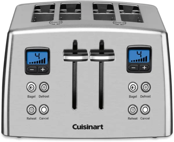 Cuisinart 4-Slice Compact Metal Toaster Cpt-435, Silver