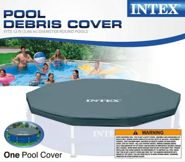 Intex 12' Round Frame Set Easy Swimming Pool Debris Cover | 28031E