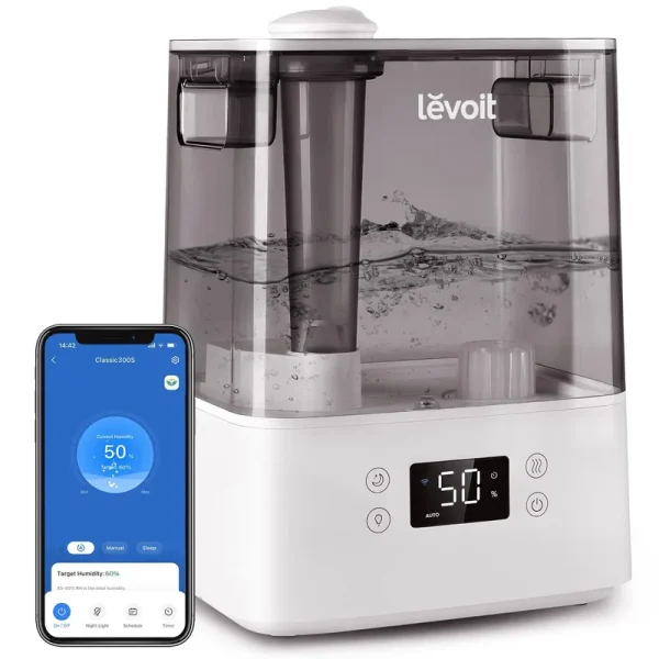Levoit Humidifiers for Bedroom Large Room Home, 6L Cool Mist Top Fill Essential