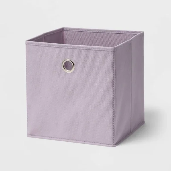 11" Fabric Cube Storage Bin Lavender - Room Essentials
