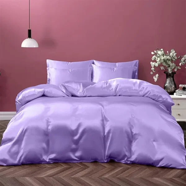 Cloud Fino 100% Silk Comforter 300 GSM Quilt Suitable for All-Season Silky Super Soft Twin/Twin XL Lilac