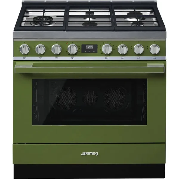 Smeg Range Dual-Fuel 36" Portofino (Olive Green)