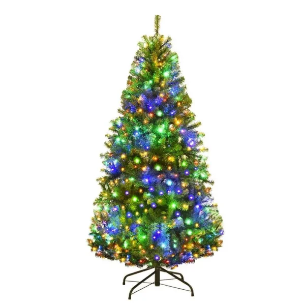 Costway 4ft Pre-Lit Artificial Christmas Tree Hinged 100 LED Lights