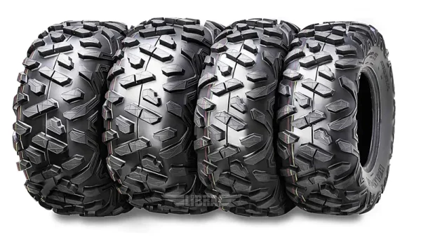 WANDA Set of 4 All-Terrain ATV Tires 24x8 - 12 Front & 24x10 - 11 Rear 6PR Bighorn Style Solid Deep Tread
