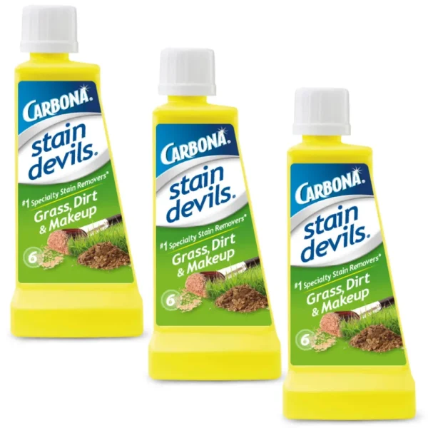 Carbona Stain Devils #6 ÿ Grass, Dirt & Make-Up | Professional Strength Laundry Stain Remover | Multi-Fabric Cleaner | Safe on Skin & Washable