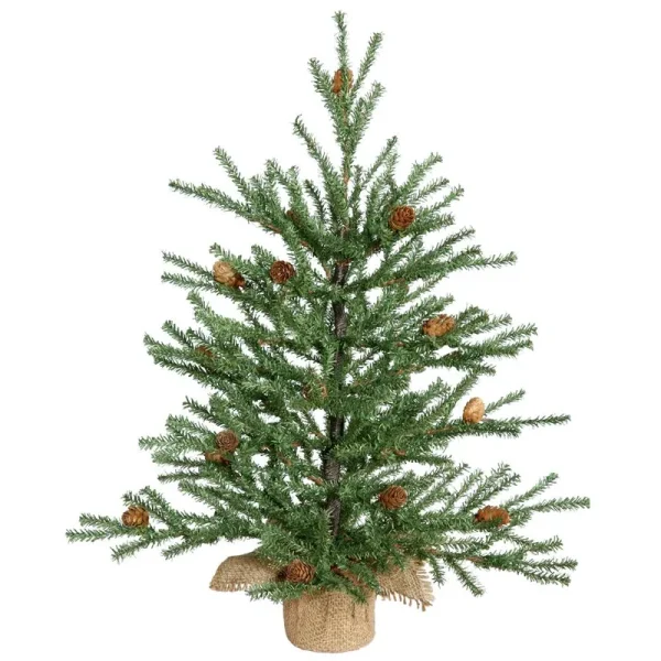 Vickerman 18" Carmel Pine Artificial Christmas Tree, Green