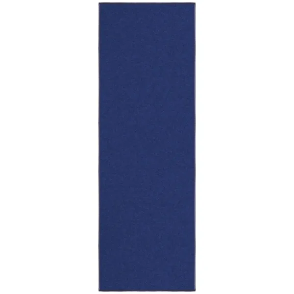 Ottomanson EMY9506-20X59 Emmy Non-Slip Rubberback Solid 2x5 Indoor Runner Rug, 20 x 59, Navy