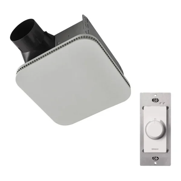 Broan Roomside 110 CFM, 1 Sone Fan, CleanCover, Energy Star with Infinitely Adjustable Speed Control Switch