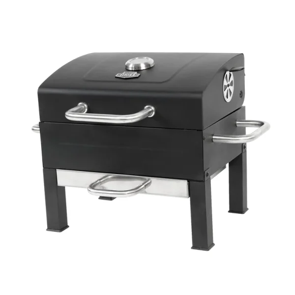 Expert Grill Premium Portable Charcoal Grill Black and Stainless Steel
