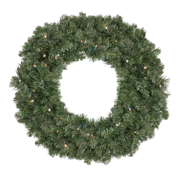 Northlight Pre-Lit LED Canadian Pine Artificial Christmas Wreath 36" Clear Lights