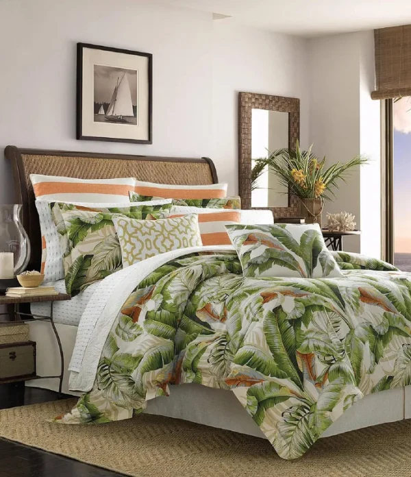 Tommy Bahama Palmiers Comforter Set Queen - Green