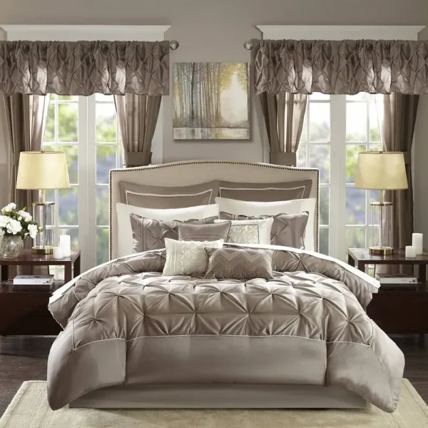 Paolo Comforter Set Darby Home Co Size: King Comforter + 23 Additional Pieces Color: Taupe