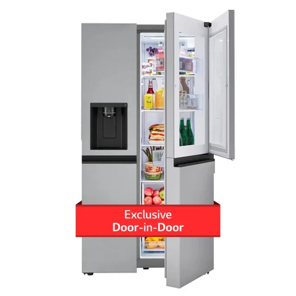 LG Door in Door 27.12-cu ft Side-By-Side Refrigerator with Ice Maker (Printproof Stainless Steel)